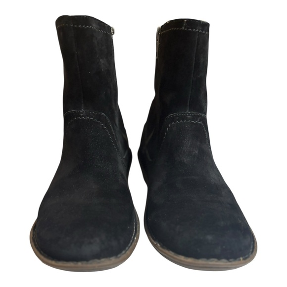 UGG Neevah Black Suede Leather Ankle Boots Fur Lined Boots Women’s Size 10 - Picture 4 of 14